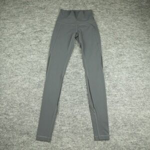 Lululemon Leggings Womens 4 Gray Mesh Yoga Gym‎ Athletic Workout Ladies